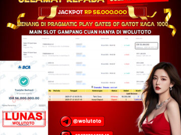 Selamat Kepada User : CO****A Telah Jackpot Senilai Rp 56.000.000
