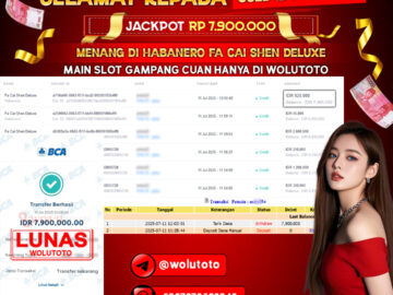 Selamat Kepada User : AS******5 Telah Jackpot Senilai Rp 7.900.000