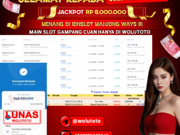 Selamat Kepada User : BO****G Telah Jackpot Senilai Rp 8.000.000