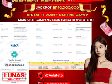 Selamat Kepada User : DO********4 Telah Jackpot Senilai Rp 10.000.000