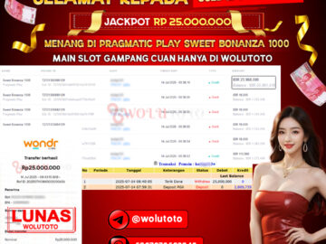 Selamat Kepada User : KO*****3 Telah Jackpot Senilai Rp 25.000.000