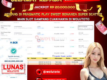 Selamat Kepada User : YU****6 Telah Jackpot Senilai Rp 20.000.000