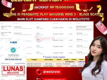 Selamat Kepada User : LA*****4 Telah Jackpot Senilai Rp 75.000.000