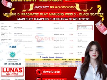 Selamat Kepada User : AK*****A Telah Jackpot Senilai Rp 40.000.000