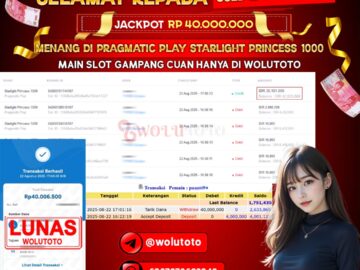 Selamat Kepada User : PA****9 Telah Jackpot Senilai Rp 40.000.000