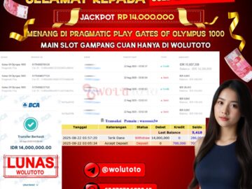 Selamat Kepada User : WA****3 Telah Jackpot Senilai Rp 14.000.000