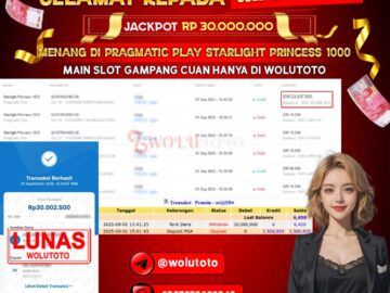 Selamat Kepada User : AR****8 Telah Jackpot Senilai Rp 30.000.000