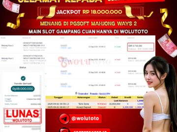 Selamat Kepada User : KO****9 Telah Jackpot Senilai Rp 18.000.000