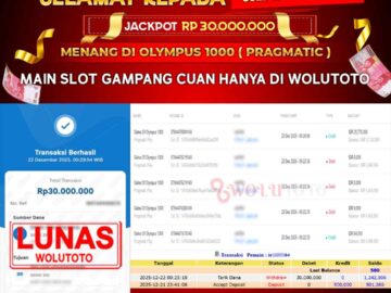 Selamat Kepada User : IR*****4 Telah Jackpot Senilai Rp 30.000.000